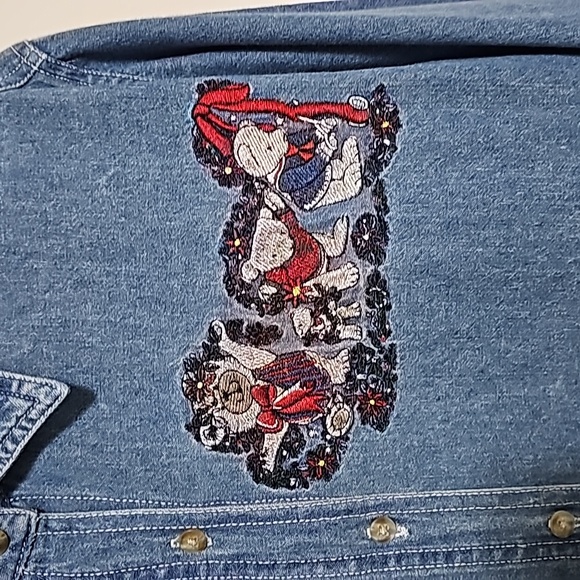 Bobbie Brooks Christmas Long Sleeve Denim Top Sz S Bears Holidays Estate Sale - Picture 3 of 6